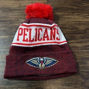 Red and White Pelicans Beanie